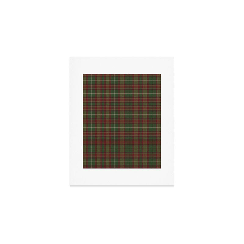 Burgundy Green Classic Plaid Art Print Gallery Image 1