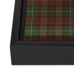 Burgundy Green Classic Plaid Framed Canvas Print Gallery Image 3