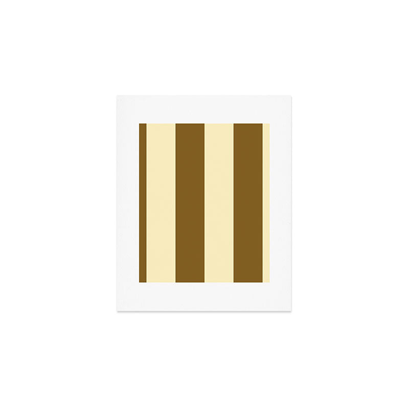 Burnt Sugar Coconut Striped Elegance Art Print Gallery Image 1