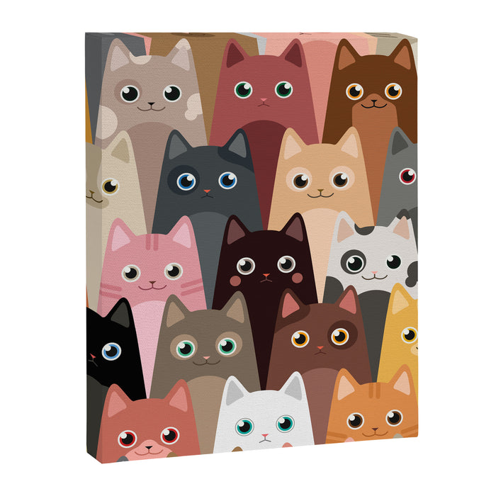 Cats Pattern Canvas Print Gallery Image 1