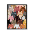 Cats Pattern Framed Canvas Print Gallery Image 8