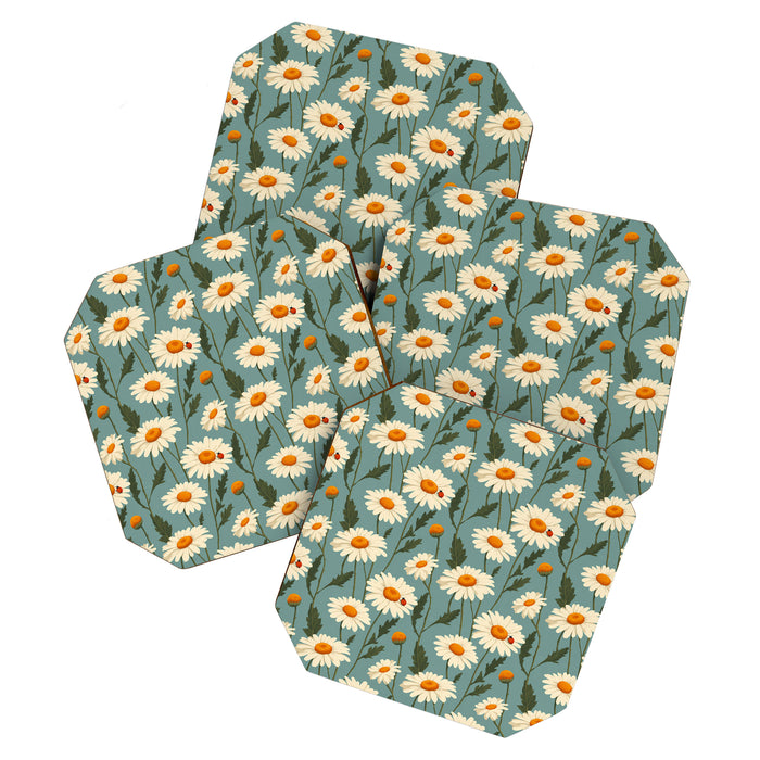 Charming Daisies with Ladybug Coaster Gallery Image 1