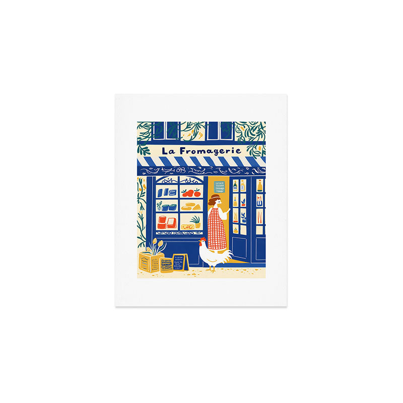 Charming French Cheese Shop Art Print Gallery Image 1