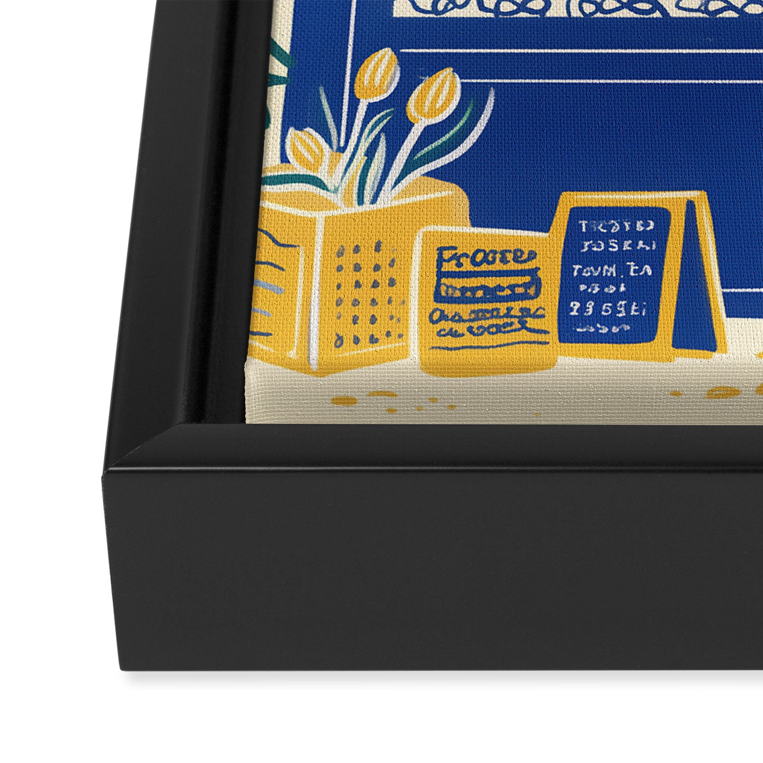 Charming French Cheese Shop Framed Canvas Print Gallery Image 3