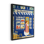 Charming French Cheese Shop Framed Canvas Print Gallery Image 2