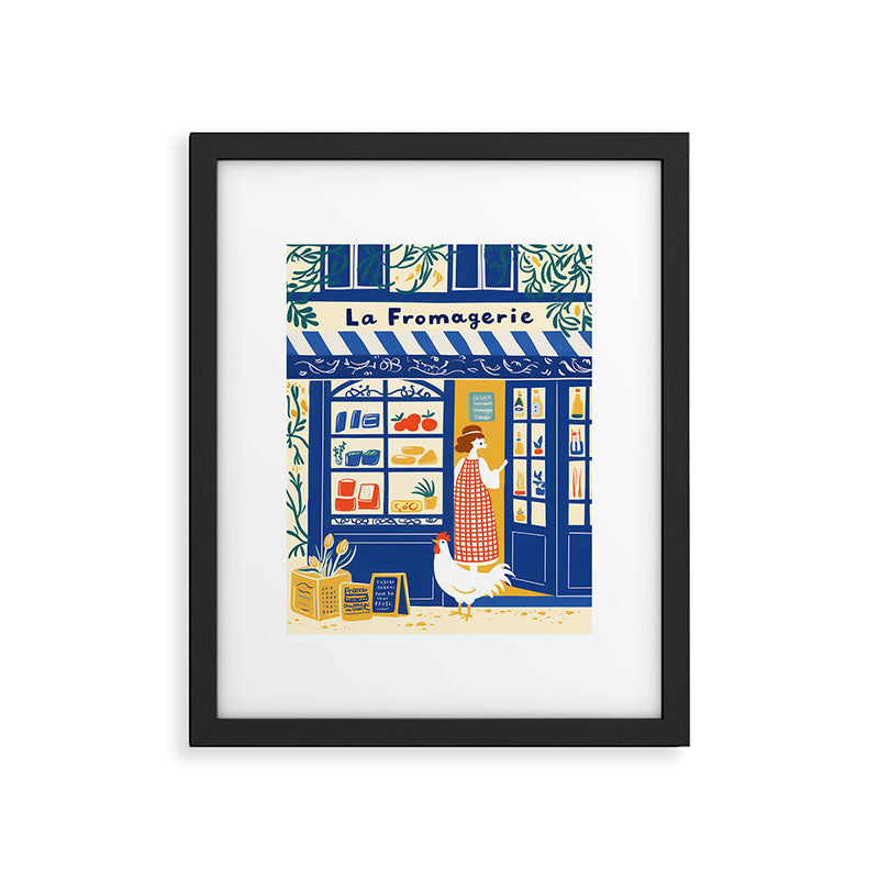 Charming French Cheese Shop Framed Art Print Gallery Image 6