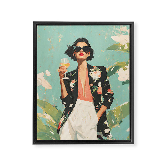 Chic Summer Elegance Framed Canvas Print Gallery Image 1