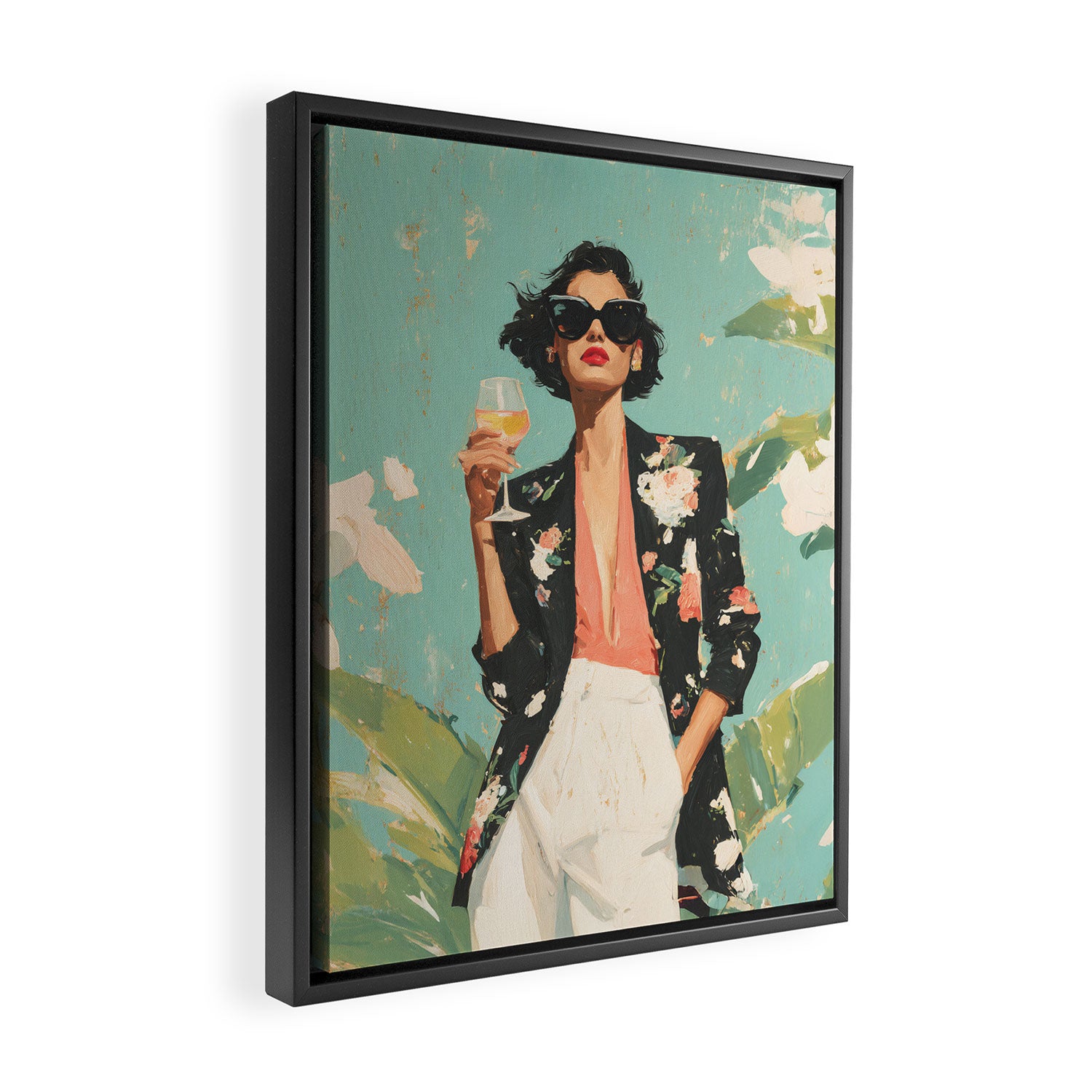 Chic Summer Elegance Framed Canvas Print Gallery Image 2
