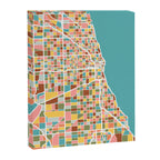 Chicago Map Art Canvas Print Gallery Image 8