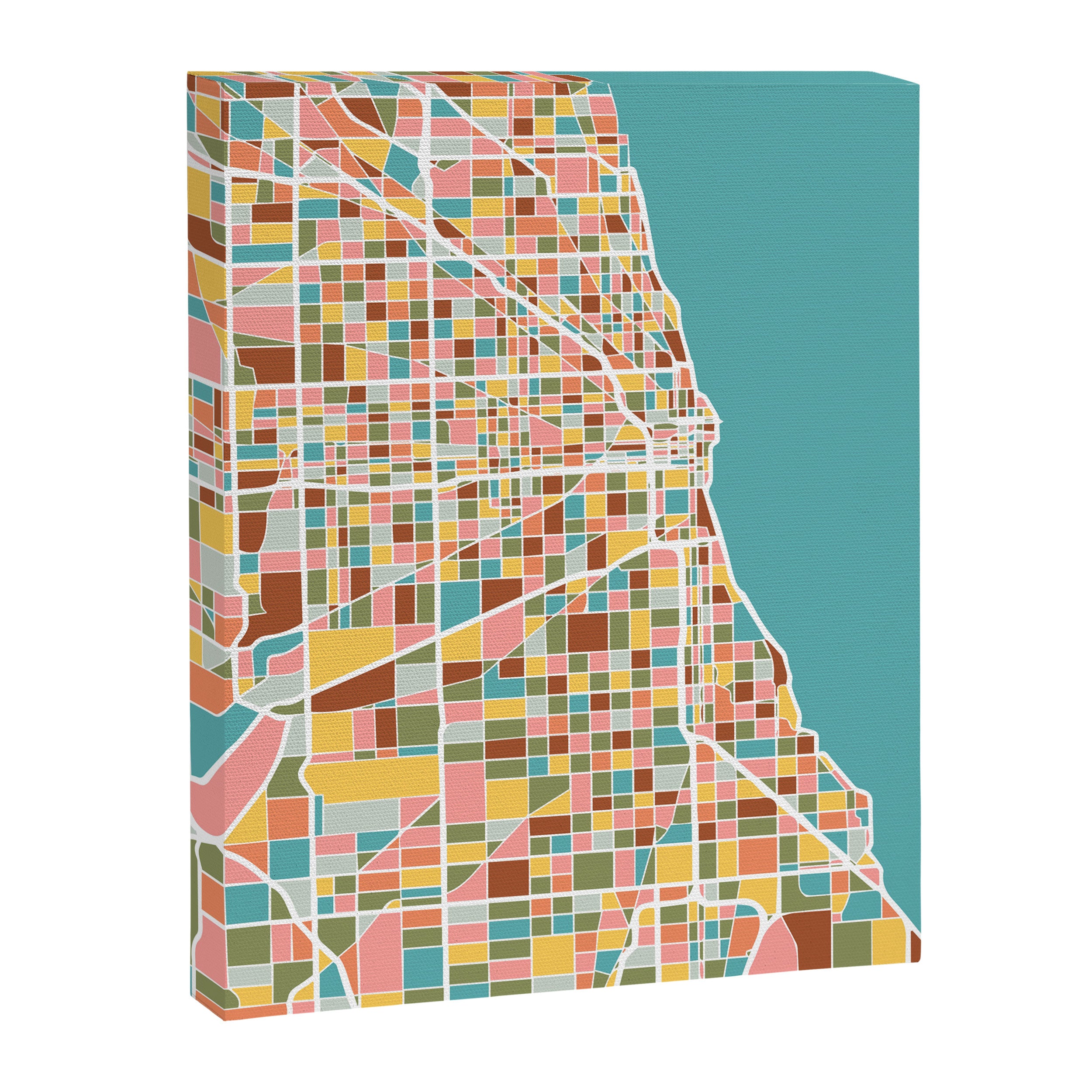 Chicago Map Art Canvas Print Gallery Image 8