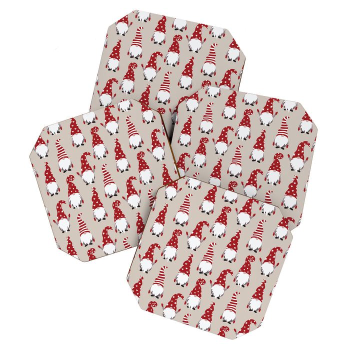 Christmas Gnomes Polka Pattern Coaster Gallery Image 1
