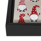 Christmas Gnomes Polka Pattern Framed Canvas Print Gallery Image 3