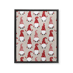 Christmas Gnomes Polka Pattern Framed Canvas Print Gallery Image 8