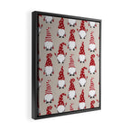 Christmas Gnomes Polka Pattern Framed Canvas Print Gallery Image 2