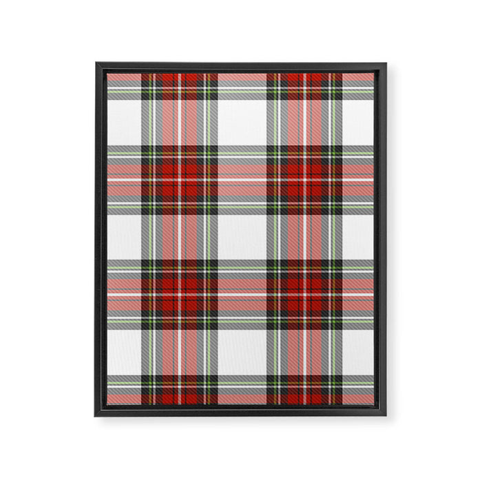 Christmas Tartan Plaid Framed Canvas Print Gallery Image 1