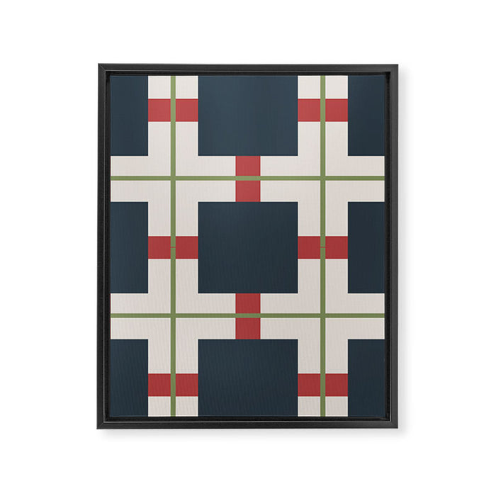 Classic Holiday Plaid Pattern Framed Canvas Print Gallery Image 1
