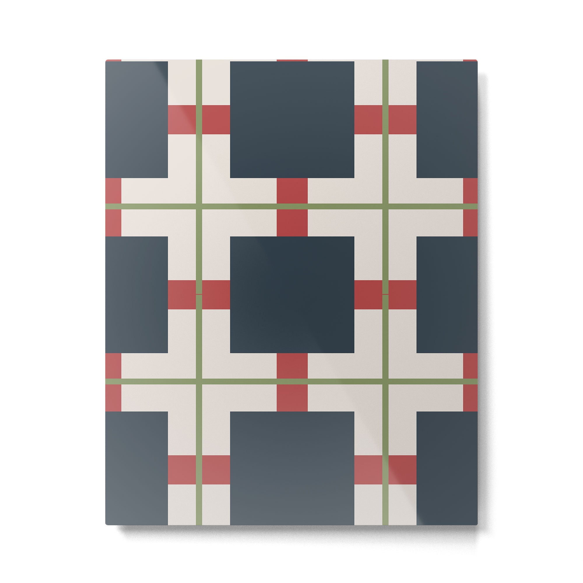 Classic Holiday Plaid Pattern Metal Print Gallery Image 4