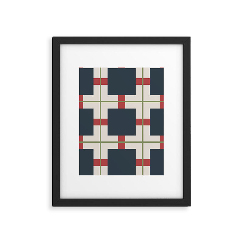 Classic Holiday Plaid Pattern Framed Art Print Gallery Image 5