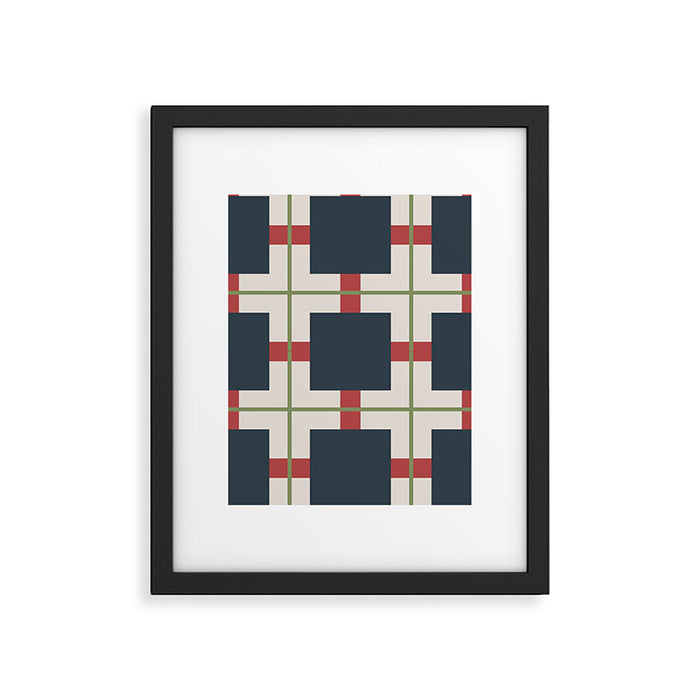 Classic Holiday Plaid Pattern Framed Art Print Gallery Image 1