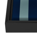 Classic Indigo Blue Cove Stripe Framed Canvas Print Gallery Image 3