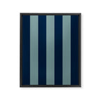 Classic Indigo Blue Cove Stripe Framed Canvas Print Gallery Image 8
