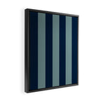 Classic Indigo Blue Cove Stripe Framed Canvas Print Gallery Image 2