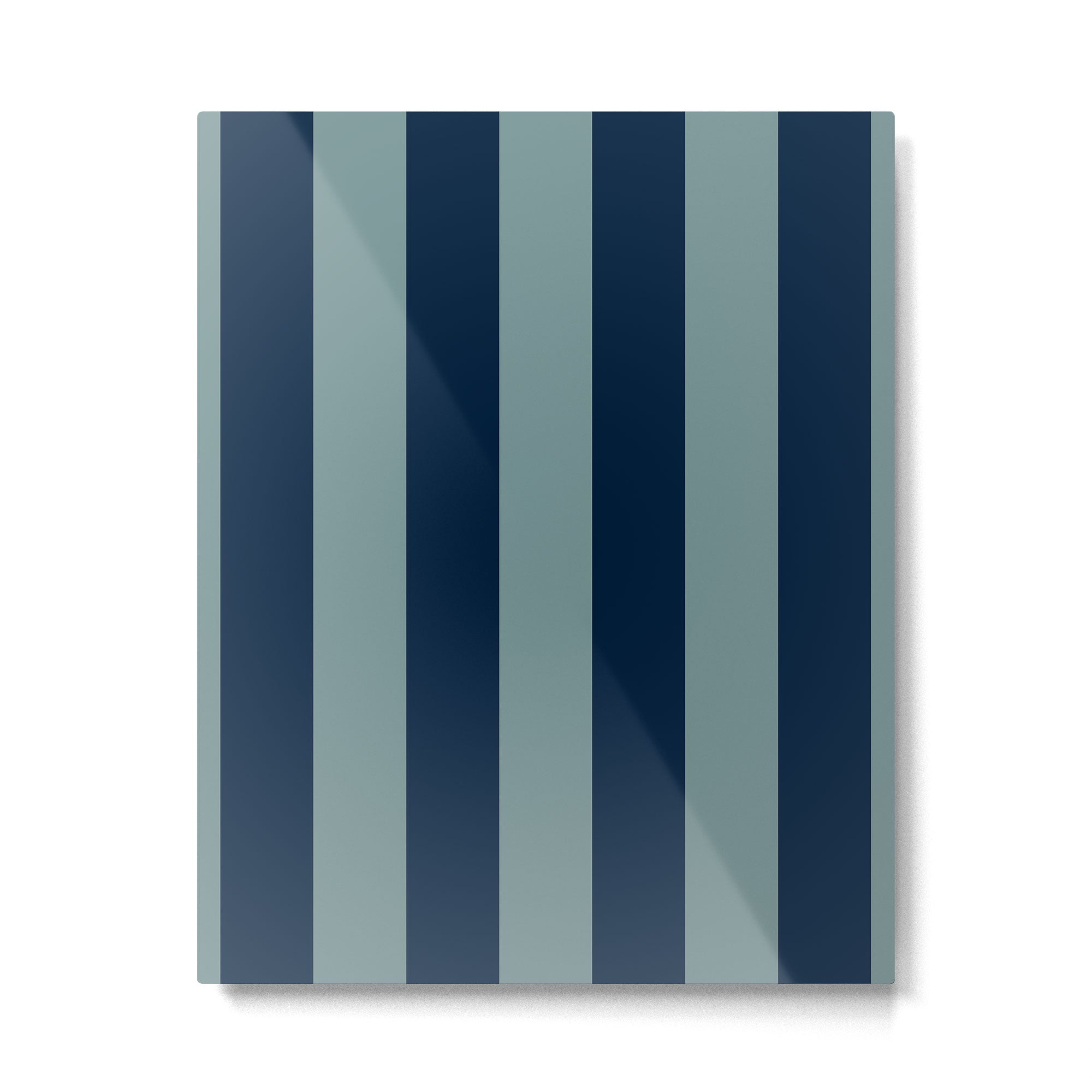 Classic Indigo Blue Cove Stripe Metal Print Gallery Image 6