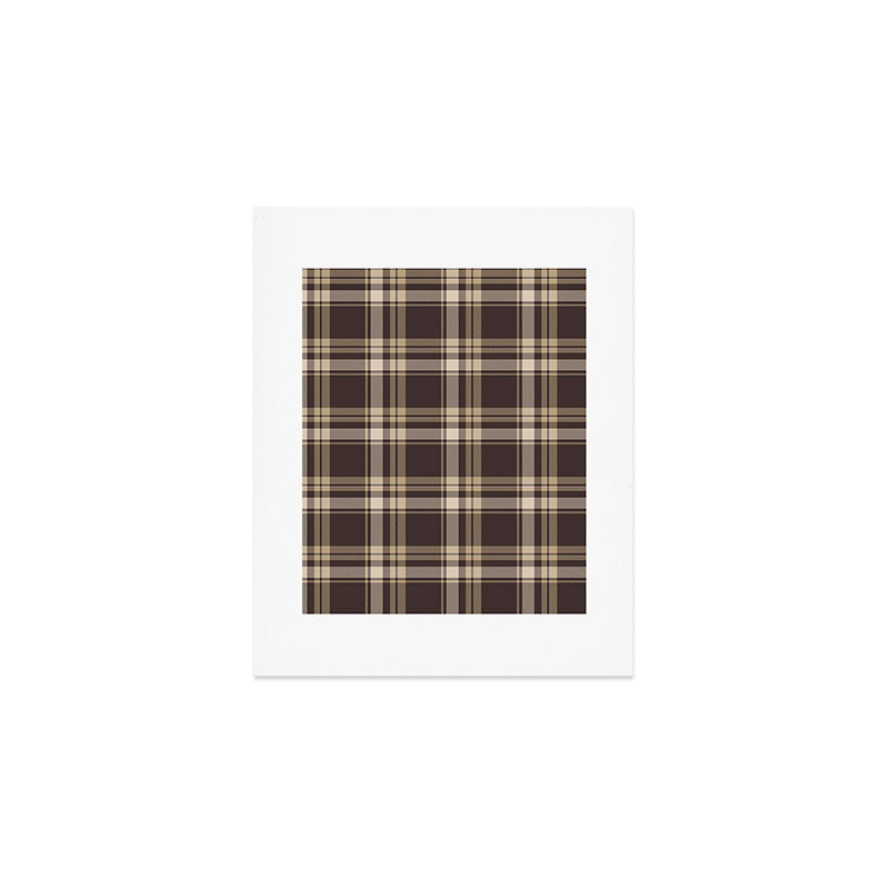 Classic Neutral Plaid Pattern Art Print Gallery Image 1