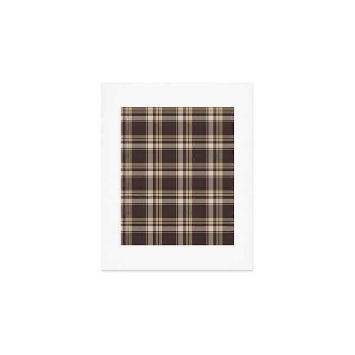 Classic Neutral Plaid Pattern Art Print Gallery Image 1