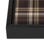 Classic Neutral Plaid Pattern Framed Canvas Print Gallery Image 3