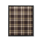 Classic Neutral Plaid Pattern Framed Canvas Print Gallery Image 8