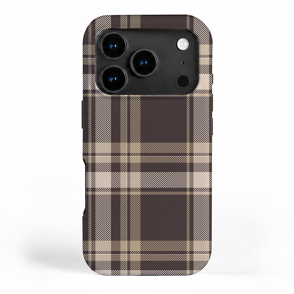 Classic Neutral Plaid Pattern iPhone Case Gallery Image 1
