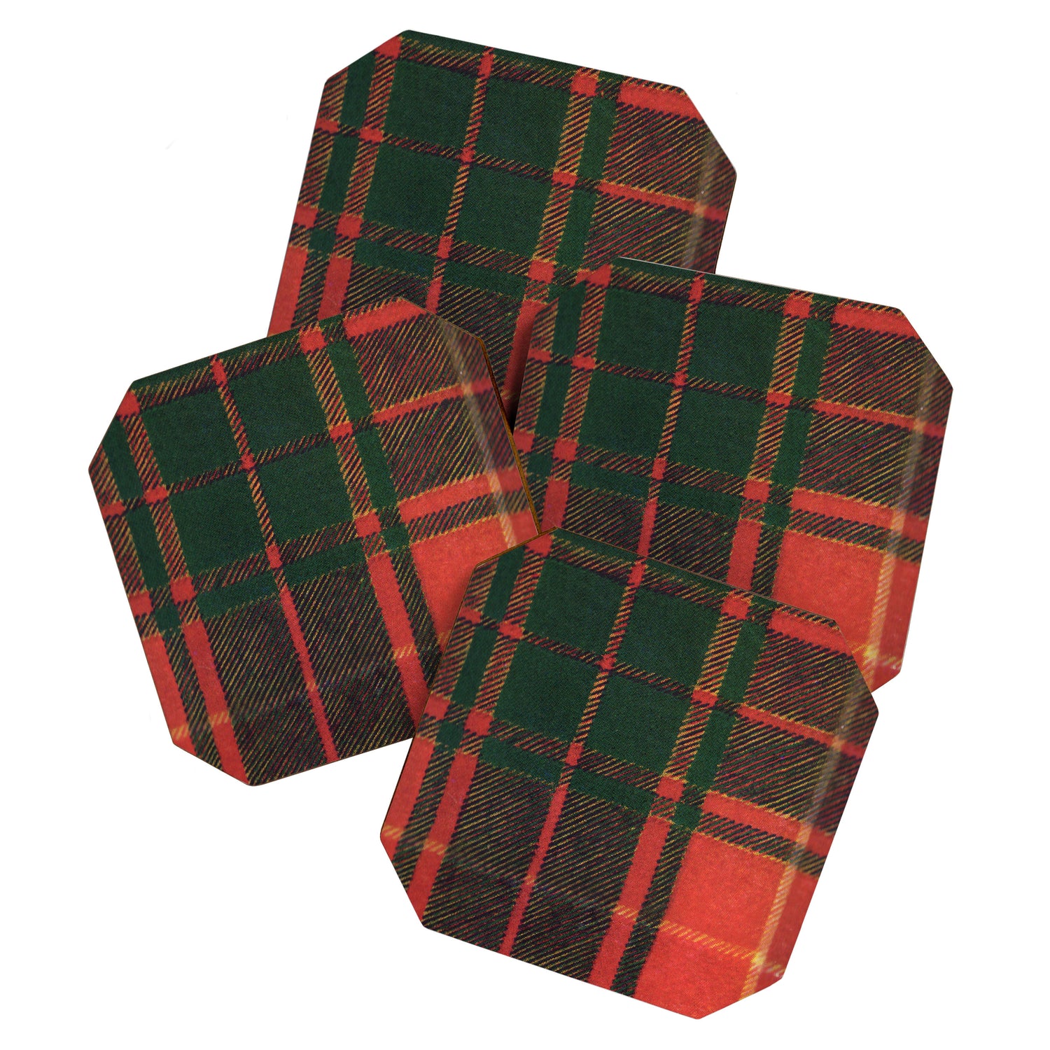 Classic Red Tartan Pattern Coaster Gallery Image 1