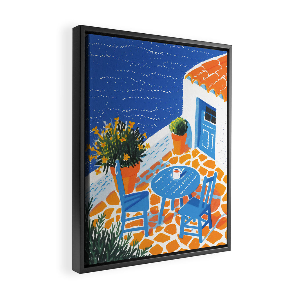 Coffee with a view Framed Canvas Print Gallery Image 2