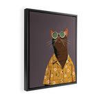 Cool Cat in Summer Shirt Framed Canvas Print Gallery Image 2