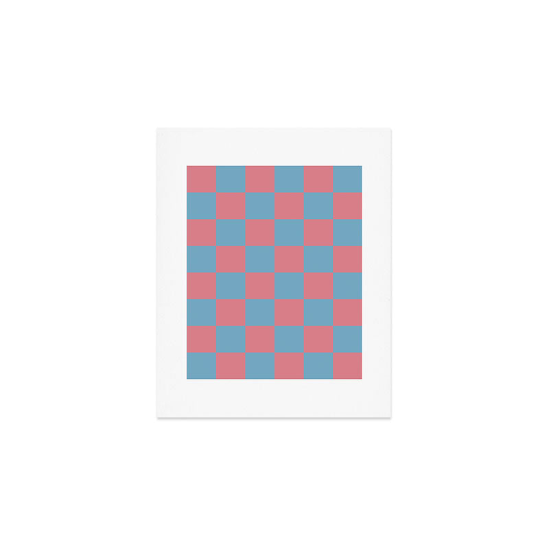 Cool Eclectic Revival Checks Art Print Gallery Image 1