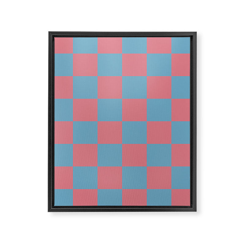 Cool Eclectic Revival Checks Framed Canvas Print Gallery Image 8