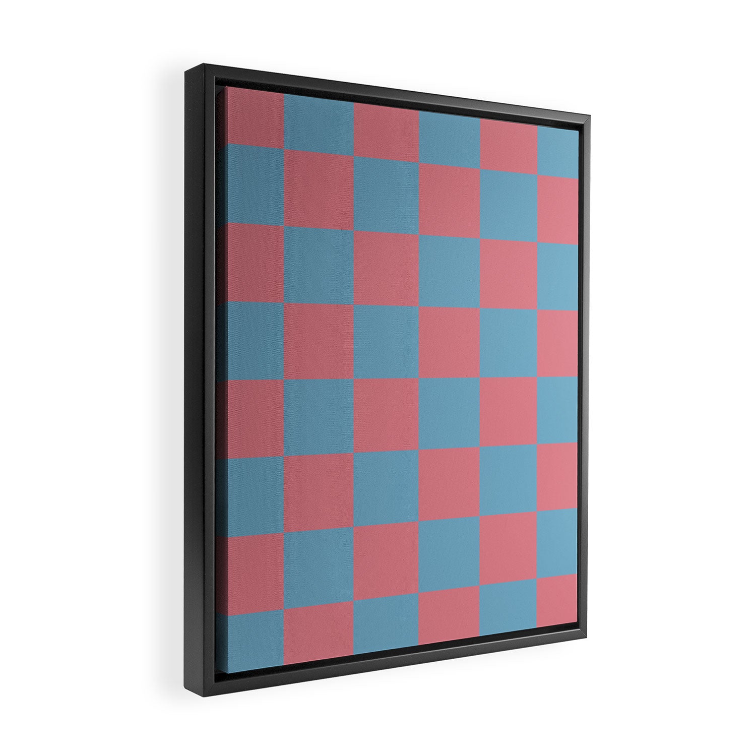 Cool Eclectic Revival Checks Framed Canvas Print Gallery Image 2