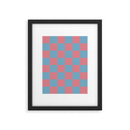 Cool Eclectic Revival Checks Framed Art Print Gallery Image 6