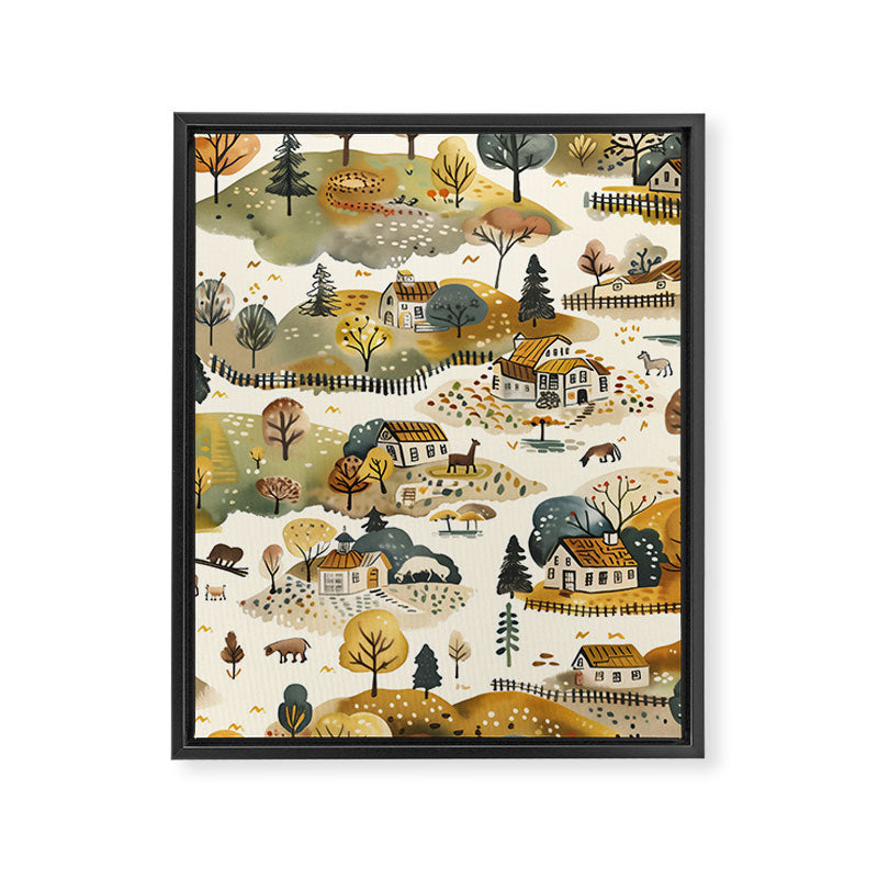 Cozy Heirloom Countryside Charm Framed Canvas Print Gallery Image 8