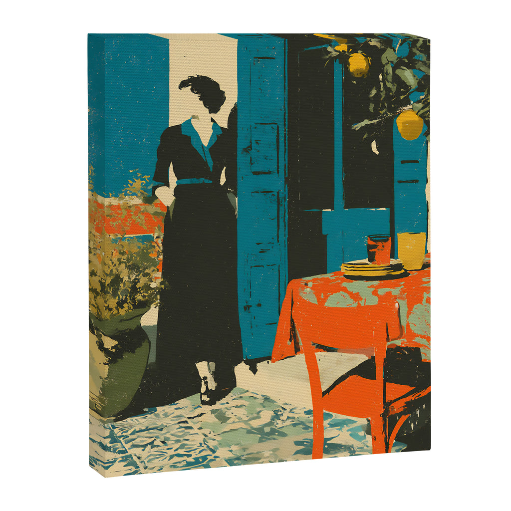 Cozy Morning on the Terrace Canvas Print Gallery Image 6