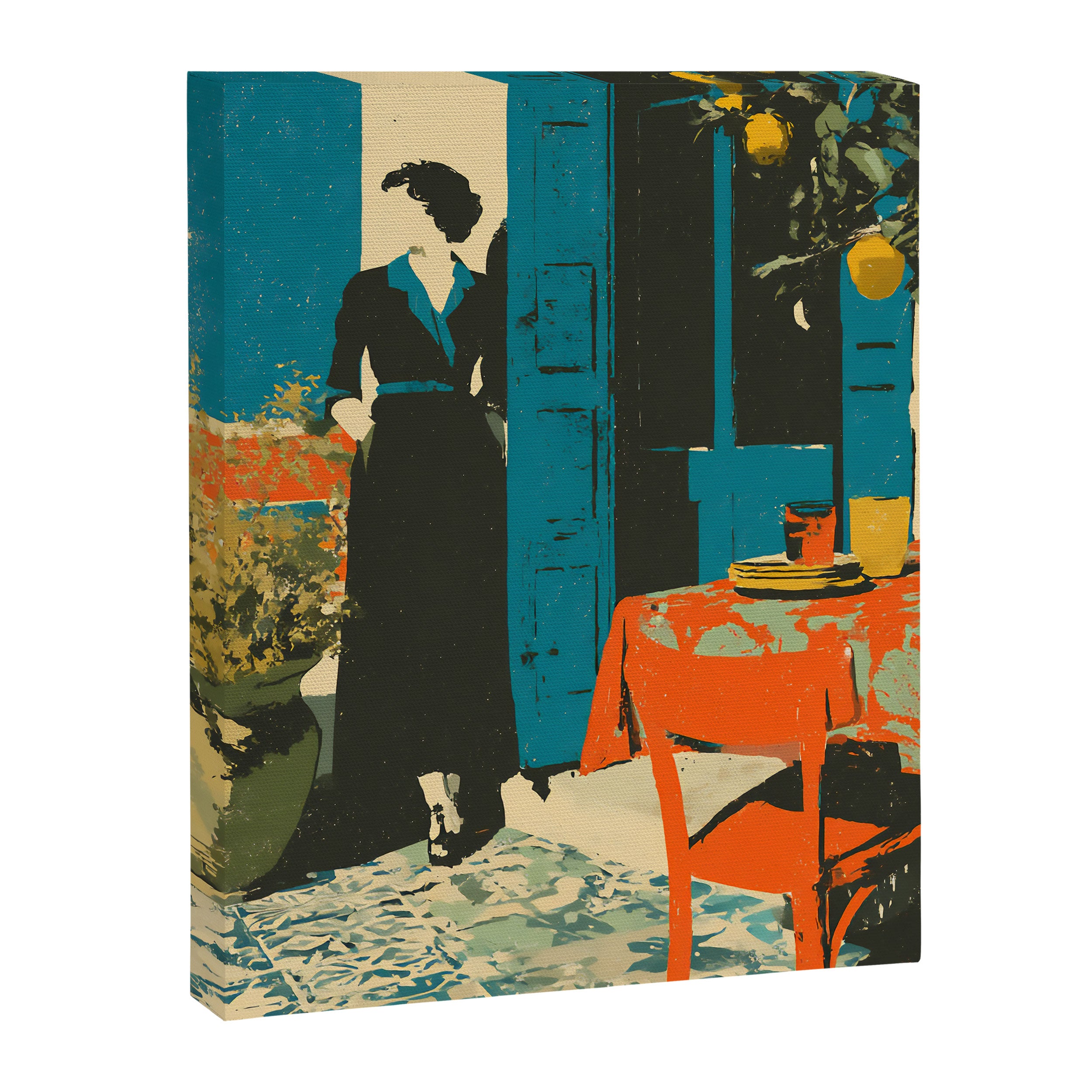 Cozy Morning on the Terrace Canvas Print Gallery Image 6