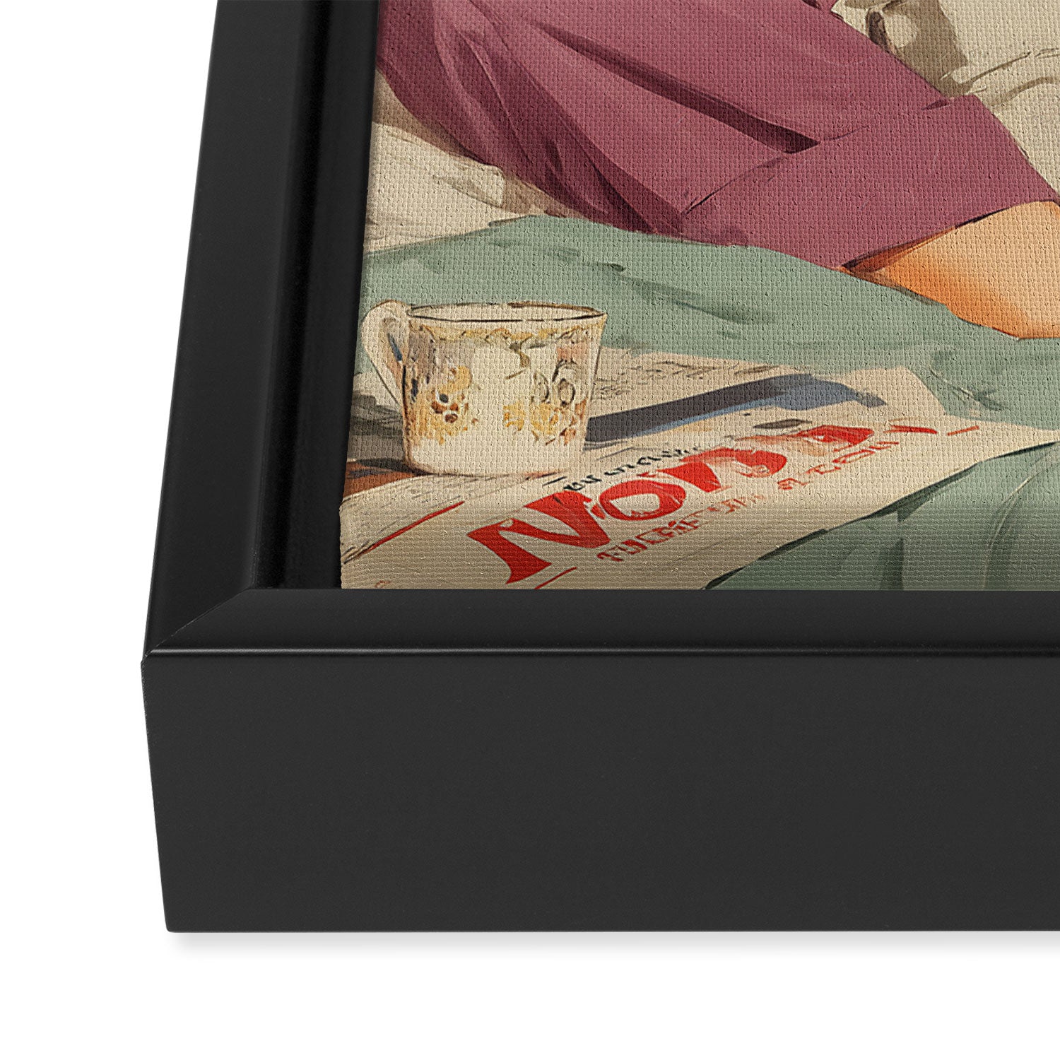 Cozy Morning Rituals Reimagined Framed Canvas Print Gallery Image 3