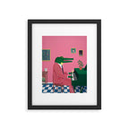 Crocodile Jazz Lounge Vibes Framed Art Print Gallery Image 5