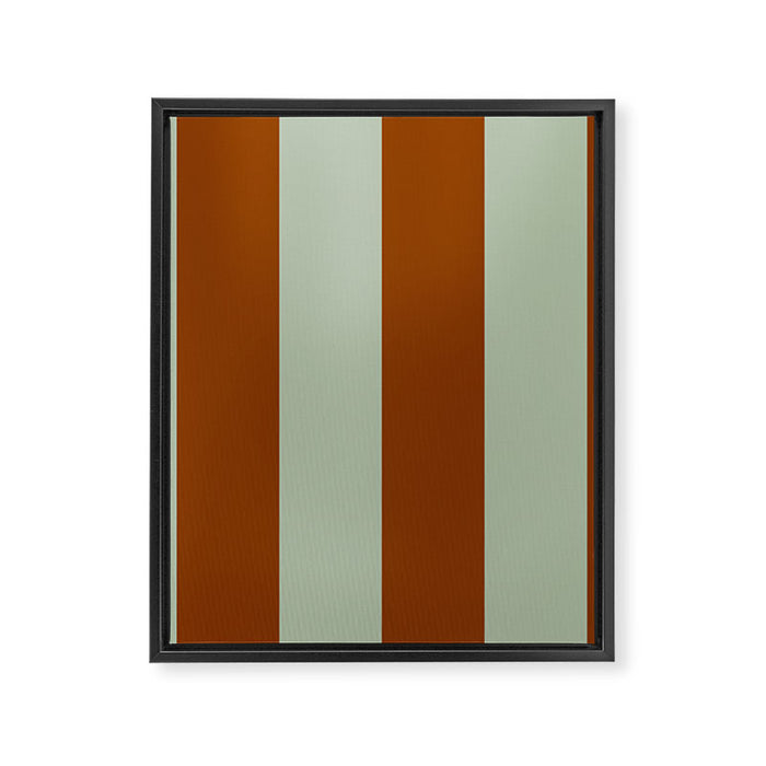 Crystal and Tobacco Stripes Framed Canvas Print Gallery Image 1