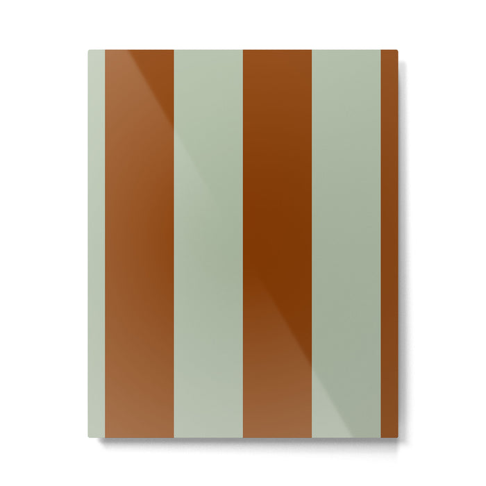 Crystal and Tobacco Stripes Metal Print Gallery Image 1