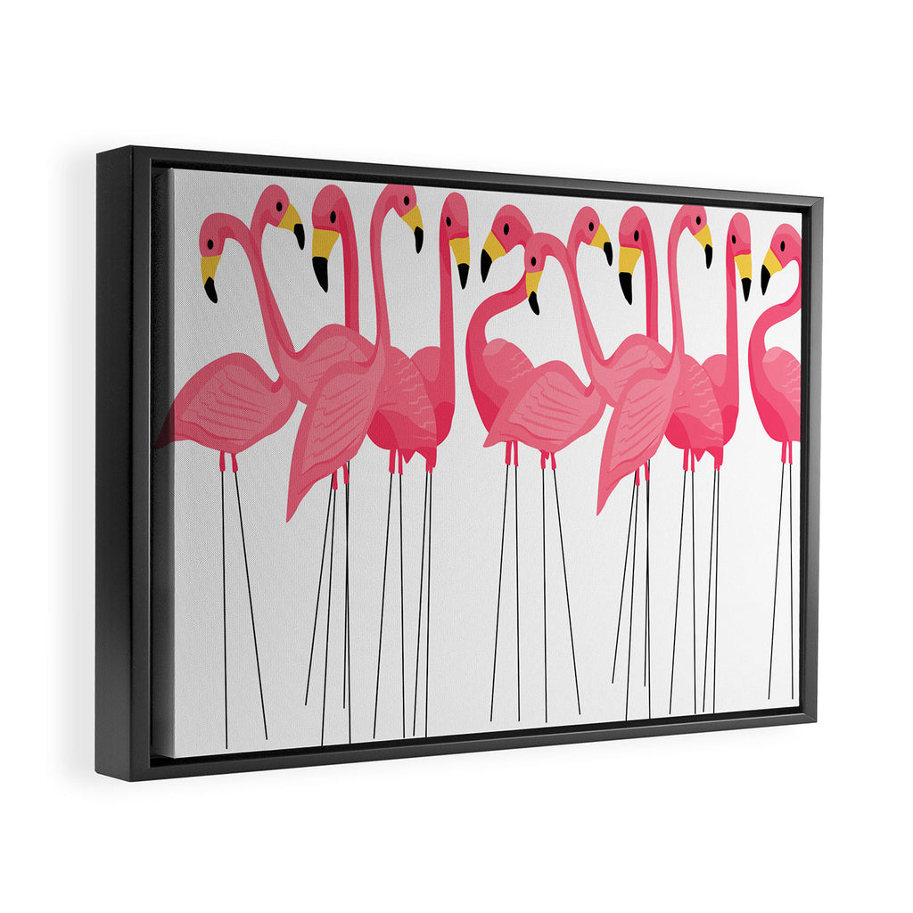 Cuban Pink Flamingos Framed Canvas Print Gallery Image 2