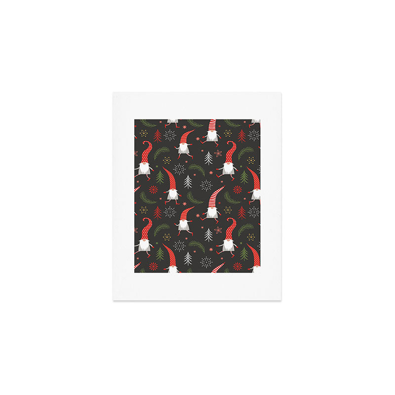 Cute Christmas Elves Art Print Gallery Image 1