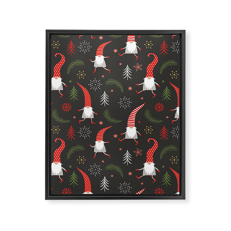 Cute Christmas Elves Framed Canvas Print Gallery Image 8