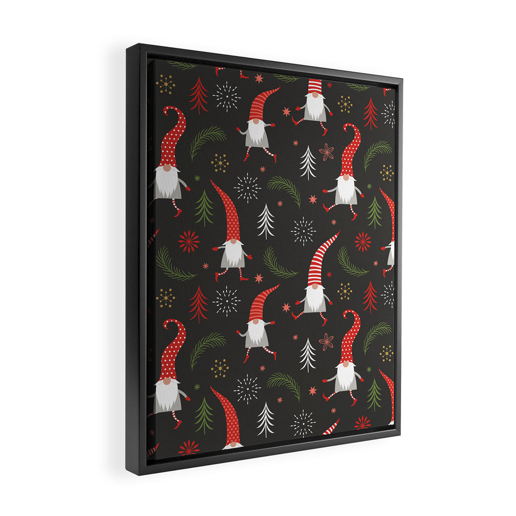 Cute Christmas Elves Framed Canvas Print Gallery Image 2